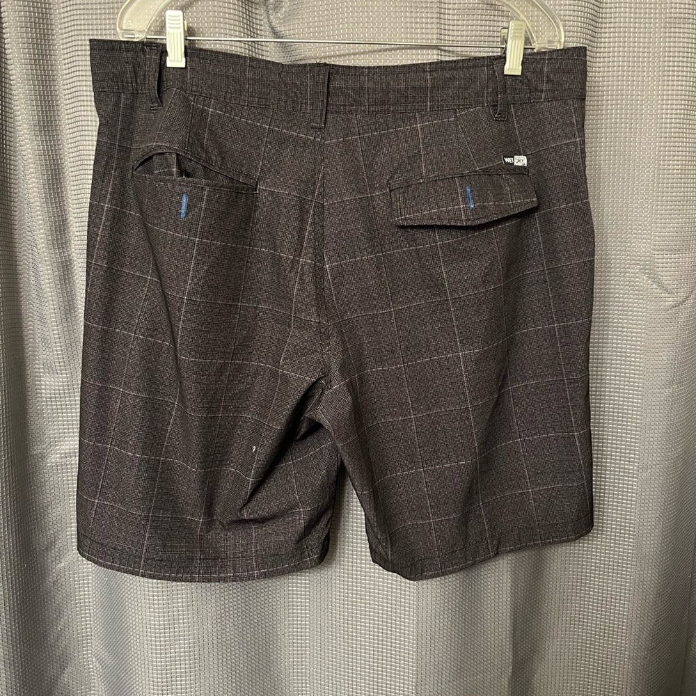 George Men's Wet/Dry Dark Gray Plaid Shorts